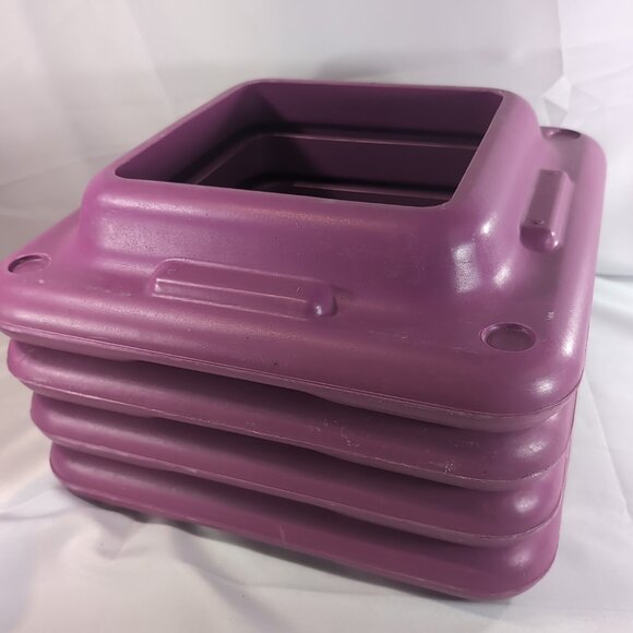 Set Lot of 4 The Step Original Aerobics Platform Purple 16" x 16" Risers Only - Picture 13 of 13